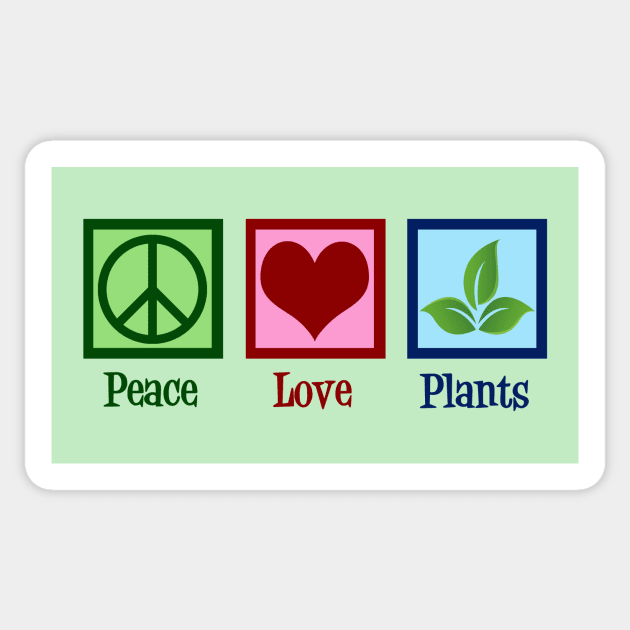 Peace Love Plants Sticker by epiclovedesigns